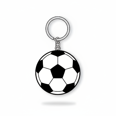portachiavi palla da calcio 2d