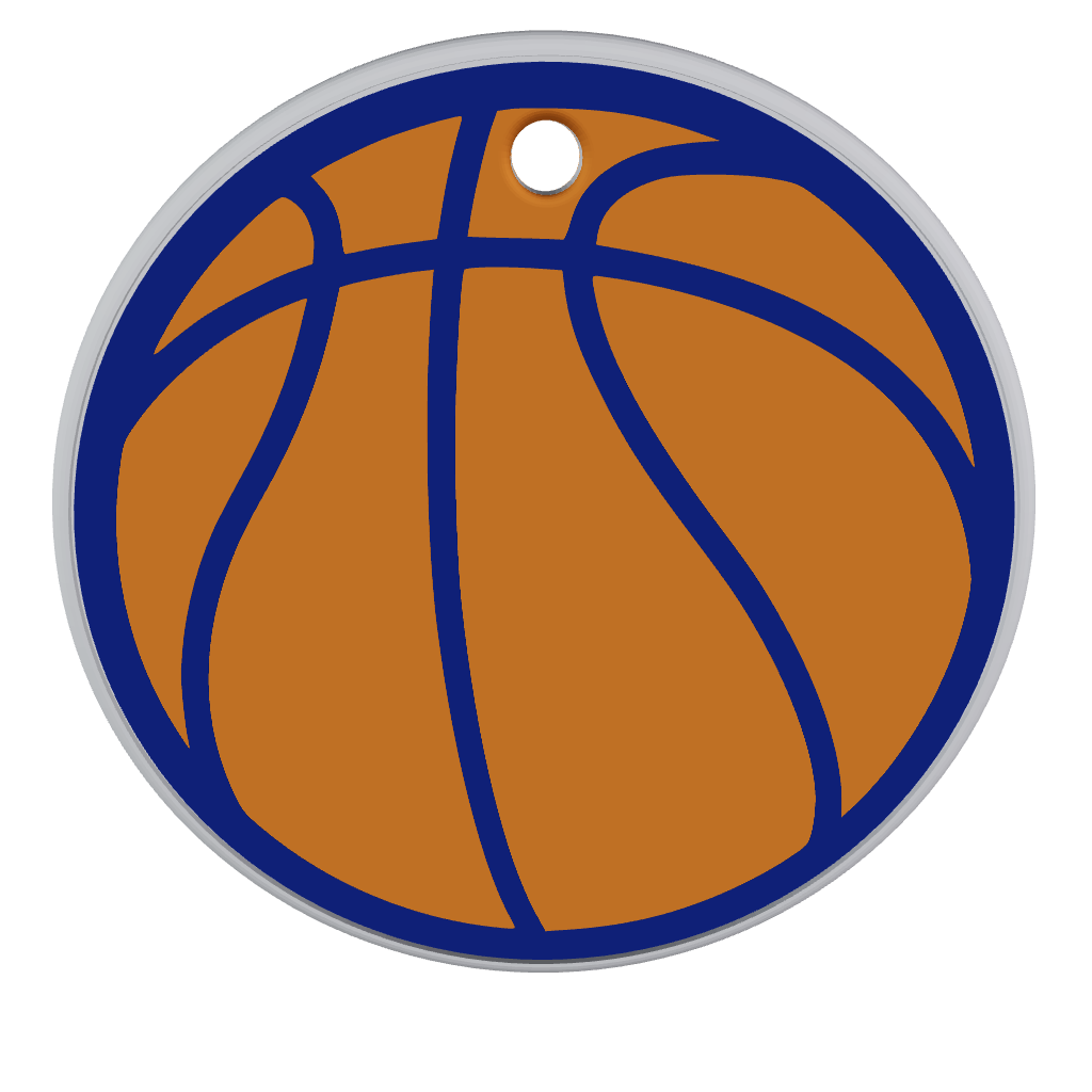 Palla da Basket Arancione e Blu