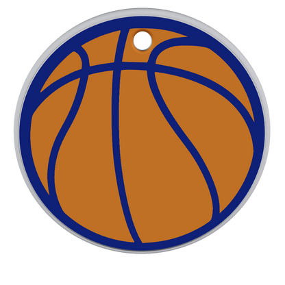 Palla da Basket Arancione e Blu